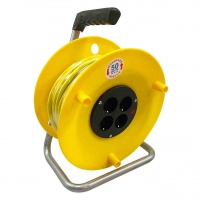 Удлинитель силовой на катушке 50 метров, желтый
