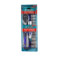 Ключ-трещотка и набор головок торцевых 8-24 мм, 12 предметов, "MAXIMUM" (2289)