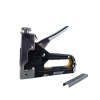 Степлер мебельный 3 в 1, с набором скоб, стальной черный,  "MAXIMUM" (Максимум) MX 46504